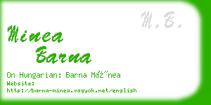 minea barna business card